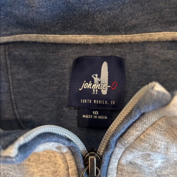 johnnie-O Light Gray Zip-Up Sweatshirt - Picture 2 of 6
